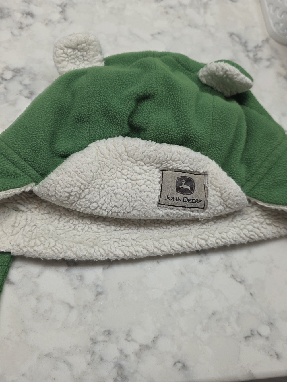 John Deere Kids' Green Sherpa-Lined Winter Hat